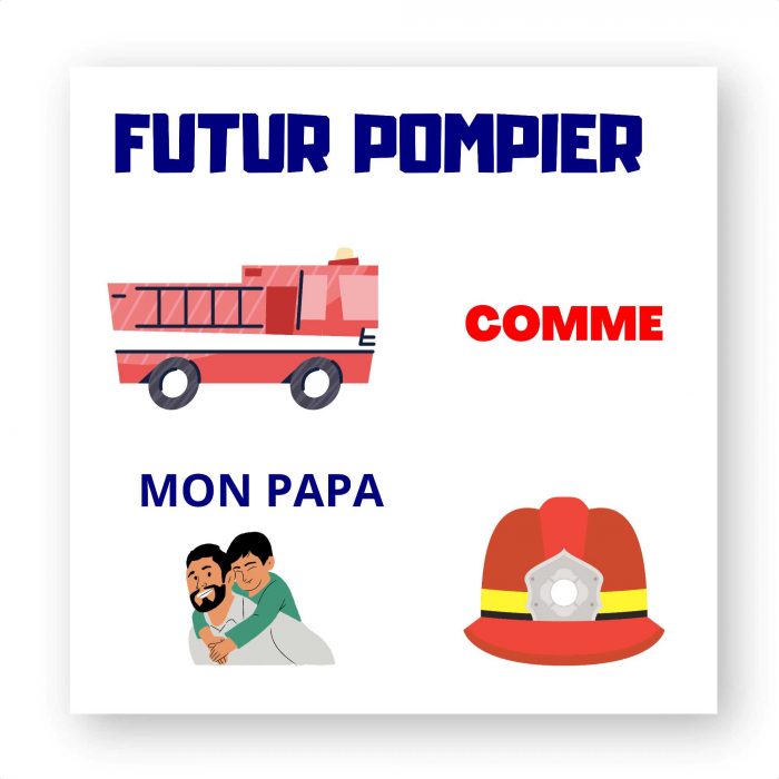 Poster décoration "futur pompier"