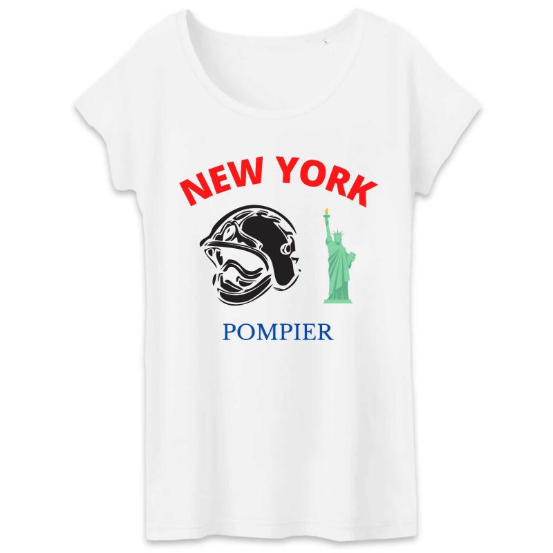 Tee shirt femme pompier new york