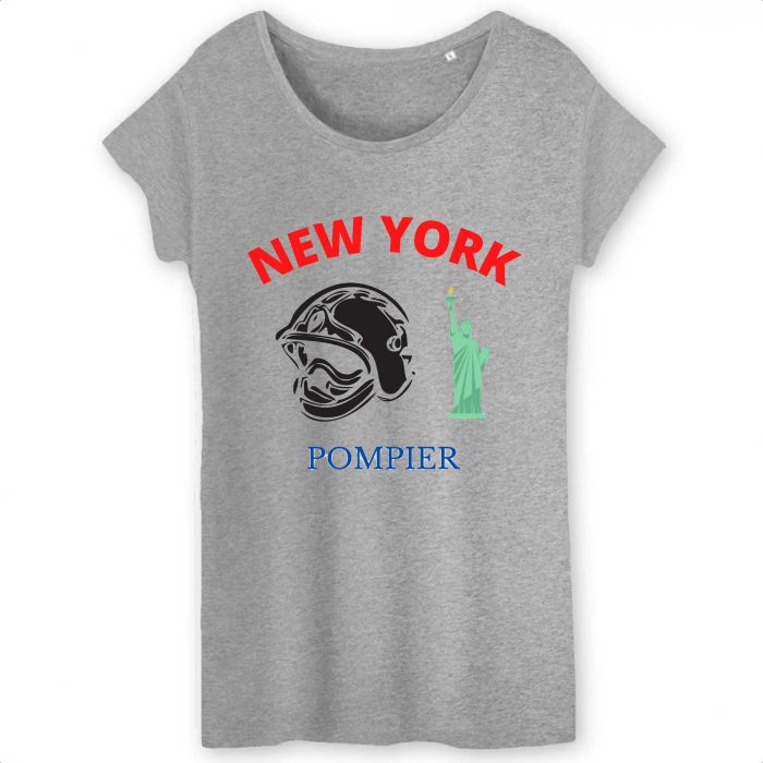 Tee shirt femme pompier new york