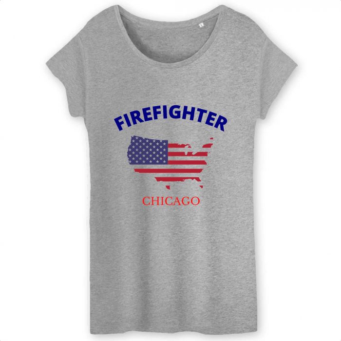 Tee shirt femme pompier Chicago