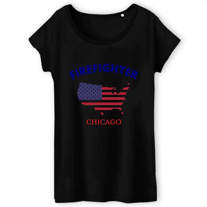 Tee shirt femme pompier Chicago